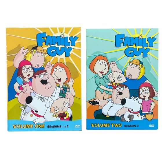 Family Guy DVD TV Show Box Sets Volume 1, 2 Seasons 1, 2, 3 VERY GOOD 2003 - Picture 1 of 14
